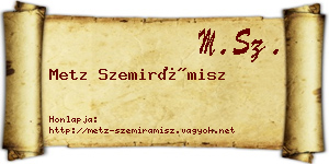 Metz Szemirámisz névjegykártya